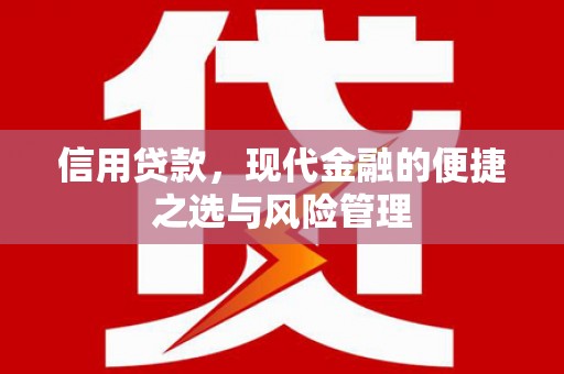 曲水信用贷款，现代金融的便捷之选与风险管理
