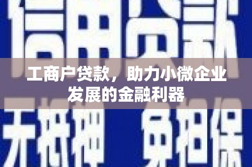 曲水工商户贷款，助力小微企业发展的金融利器