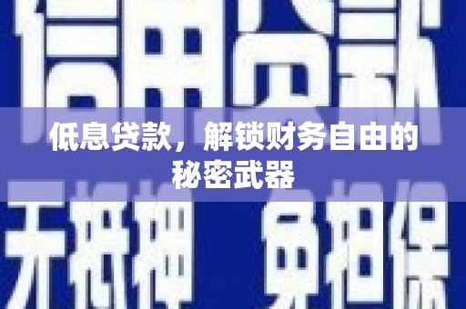 曲水低息贷款，解锁财务自由的秘密武器