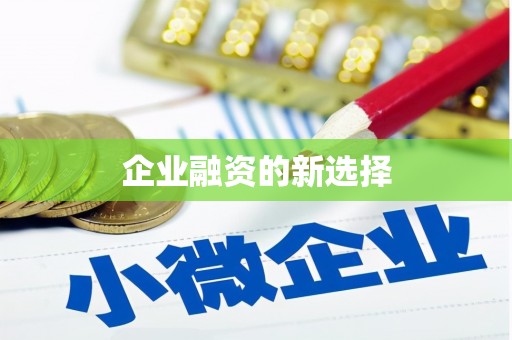 曲水企业融资的新选择