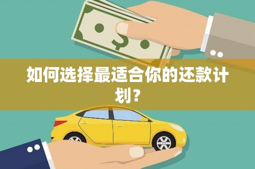 曲水如何选择最适合你的还款计划？
