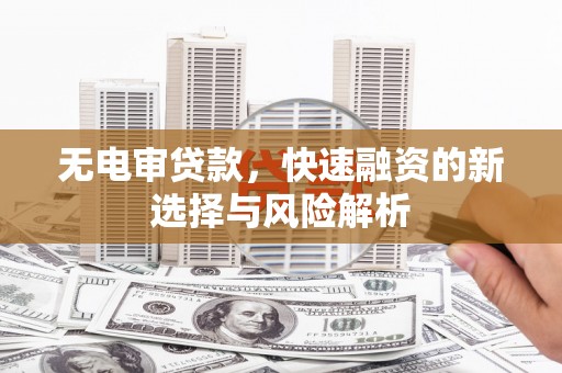 曲水无电审贷款，快速融资的新选择与风险解析