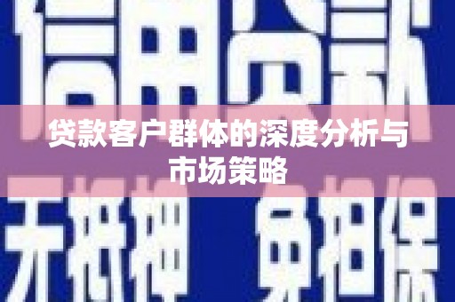 曲水贷款客户群体的深度分析与市场策略