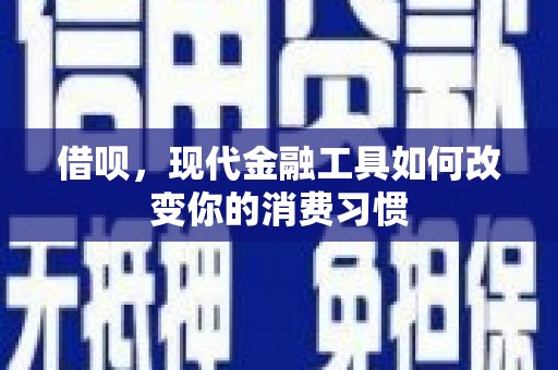 曲水借呗，现代金融工具如何改变你的消费习惯