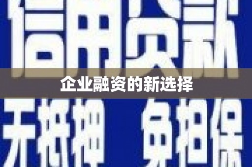 曲水企业融资的新选择