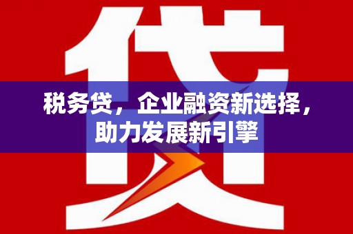 曲水税务贷，企业融资新选择，助力发展新引擎