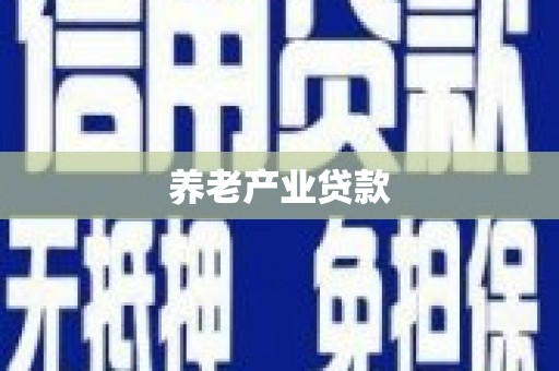 曲水养老产业贷款