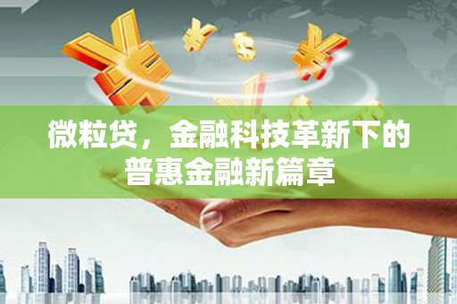 曲水微粒贷，金融科技革新下的普惠金融新篇章